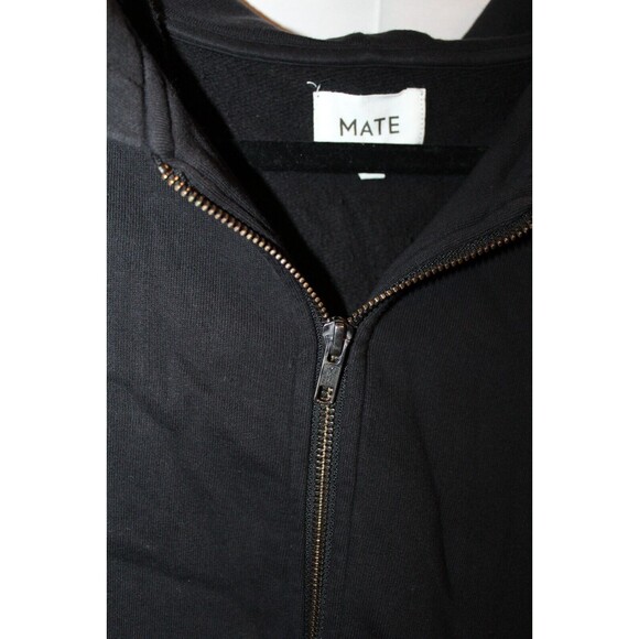 MATE the Label 100% Organic Oversized Cotton Full Zip Hoodie XL BLACK $148‎ - Picture 6 of 7